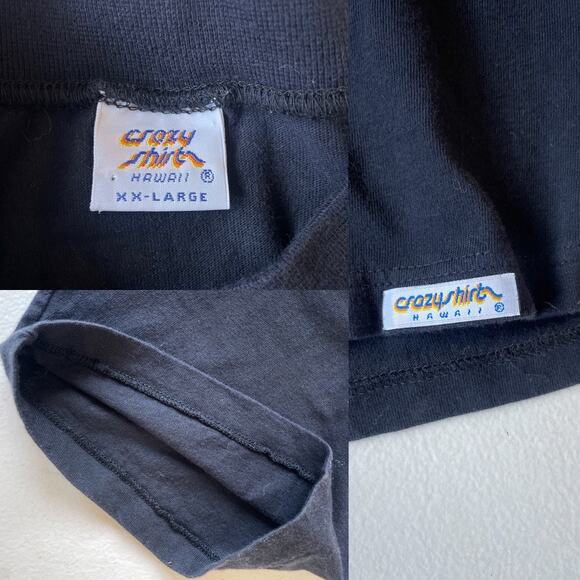 Vtg 90's CRAZY SHIRTS Hawaii B Kliban Cat Flower T-Shirt Hawaii Surf Sz XXL - Picture 8 of 8